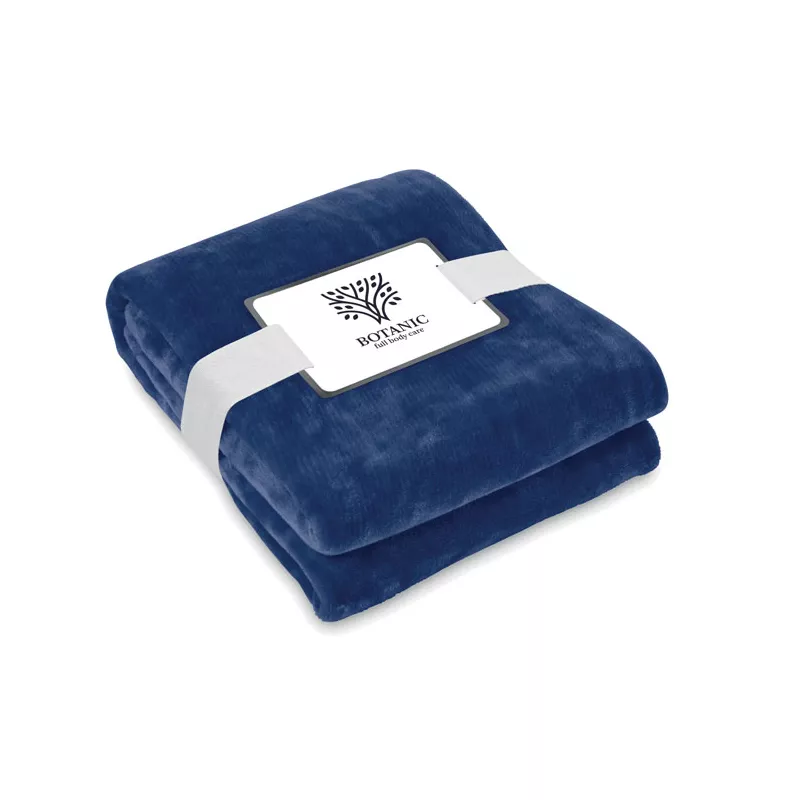 Koc polarowy RPET 120x150 cm 280 g/m² LOGAN - Niebieski (MO6804-04)