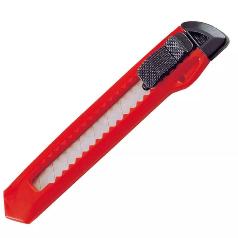 Nożyk do kartonu z łamanym ostrzem - czerwony (8900105)