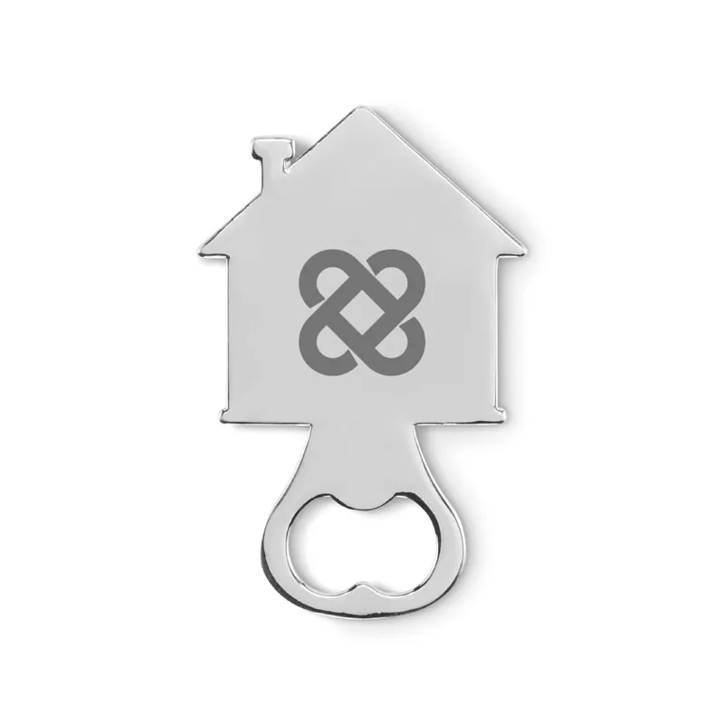 Otwieracz do butelek w kształcie domku MYHOUSE - Srebrny Mat (MO2828-16)