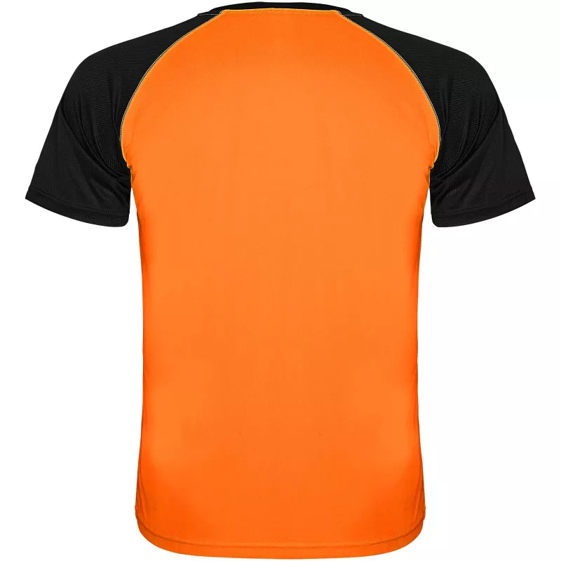 Indianapolis sportowa koszulka unisex z krótkim rękawem - Czarny-Fluor Orange (R6650-BLACK-FLORANGE)