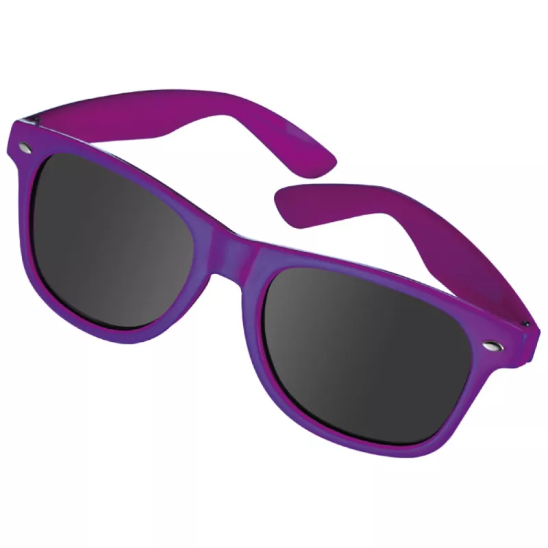 Fioletowe okulary przeciwsłoneczne reklamowe z nadrukiem