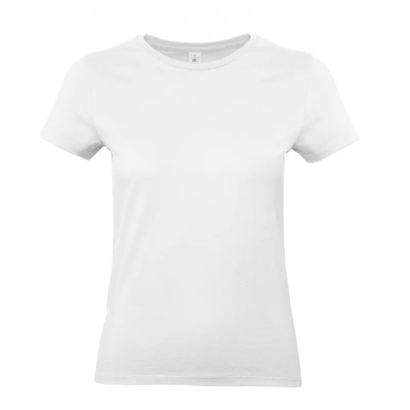Damska koszulka reklamowa 185 g/m² B&C #E190 / WOMEN - White (001) (TW04T/E190-WHITE)