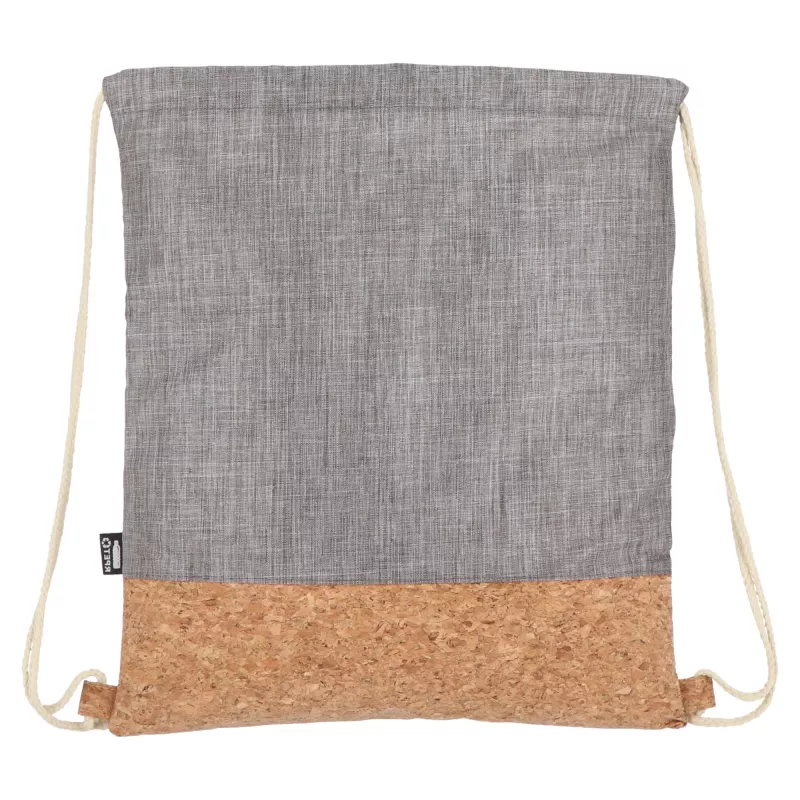 Worek ze sznurkiem R-PET i korek 35 x 40 cm - szary (LT91392-N0061)