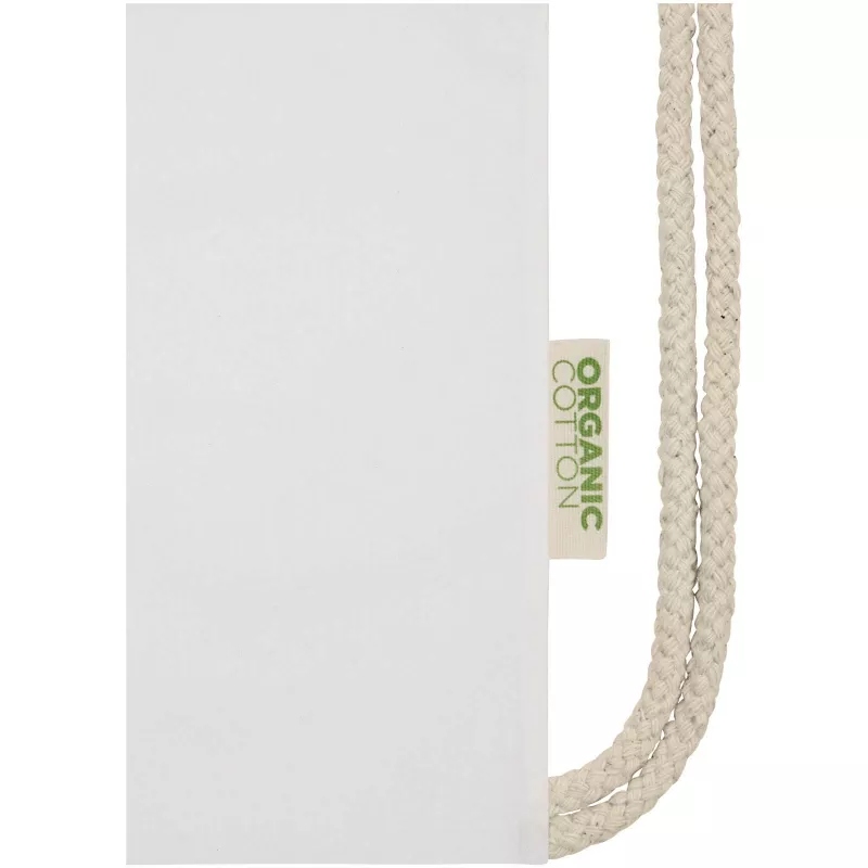 Odisha organiczny worek sznurowany z certyfikatem OCS o gramaturze 140 g/m², 5 l  - Biały (12078101)