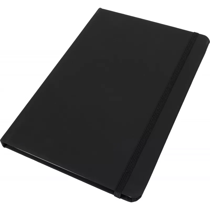 Notatnik A5 w linie z materiałów z recyklingu DOMINIK - czarny (2526103)