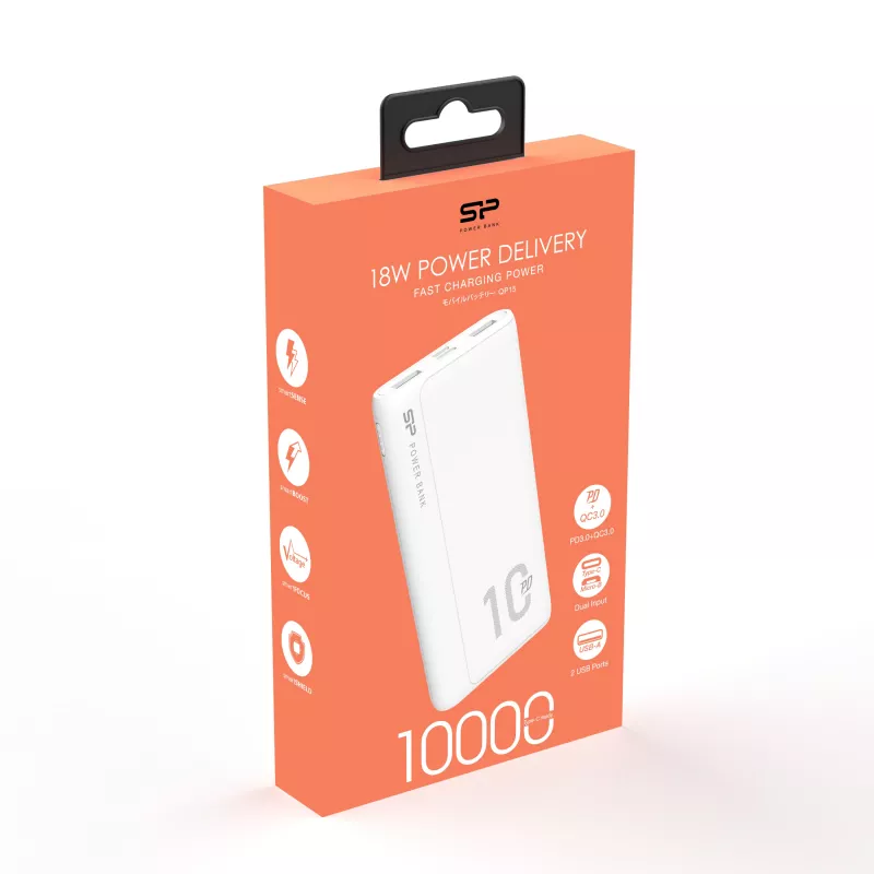 POWER BANK QP15 10000 MAH SILICON POWER - biały (EG833106)