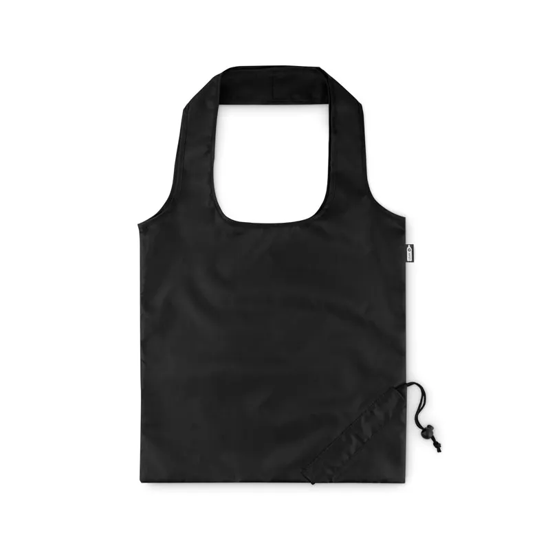 Torba składana z RPET 190T w etui FOLDPET - Czarny (MO9861-03)