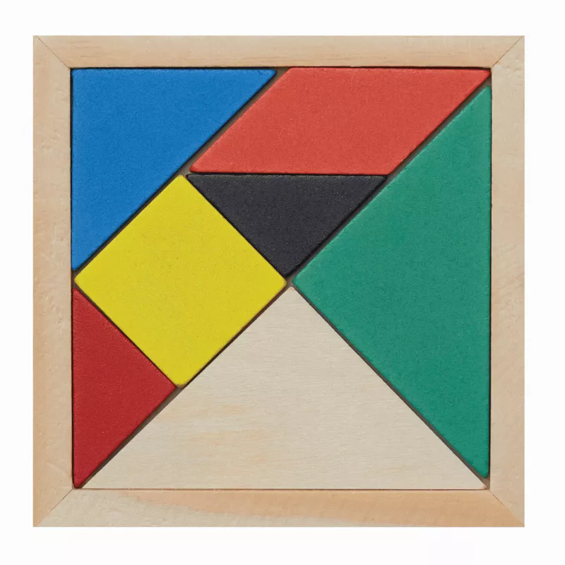 Drewniane puzzle - wielokolorowy (56-0501068)
