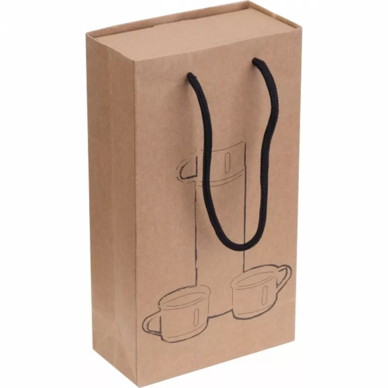 Termos z 3 kubkami ICELAND 400 ml - czarny (538703)