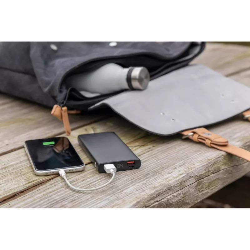 Szybki power bank 10000 mAh - czarny (P322.241)