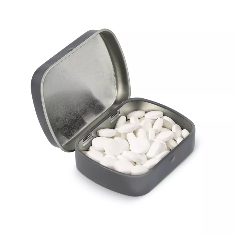 Miętówki w metalowym, prostokątnym pudełku (EU) - szary (LT91795-N0061)