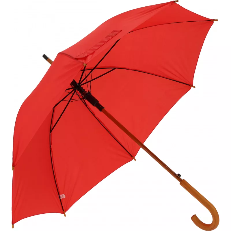 Parasol automatyczny drewniany Ø105 cm NANCY - czerwony (513105)
