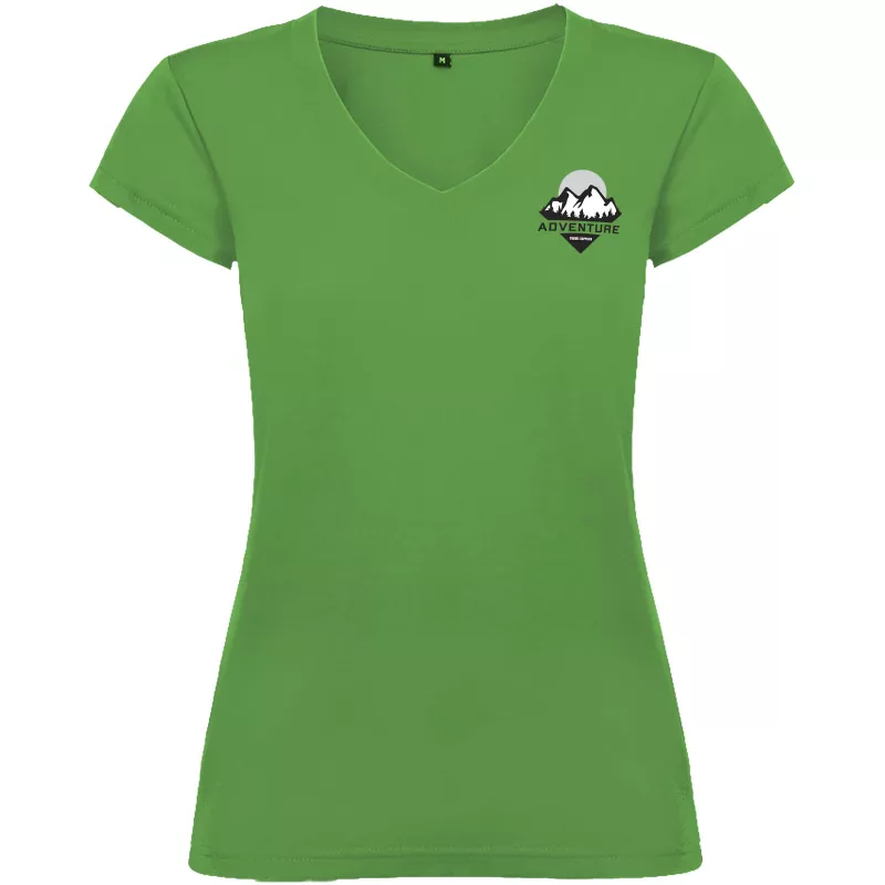 Damska koszulka z dekoltem w serek 155 g/m² Roly Victoria - Tropical Green (R6646-TROPIGRN)