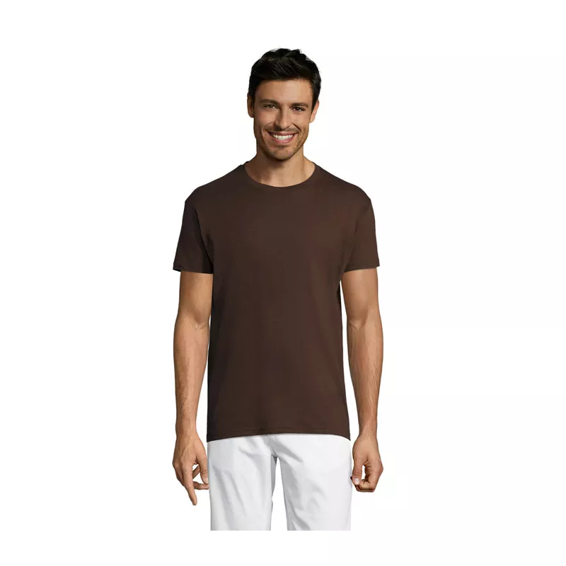 Koszulka unisex bawełniana 150 g/m² Sol's REGENT - Chocolate (S11380-CH)