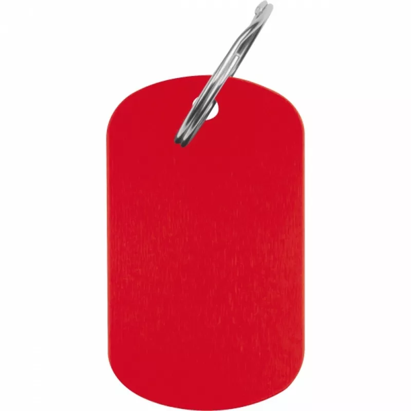 Brelok metalowy z aluminium z recyklingu LIESELOTTE - czerwony (9493705)
