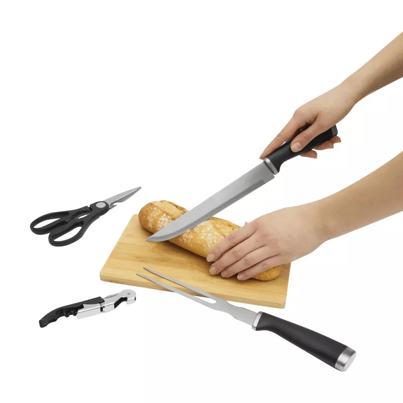 Zestaw do krojenia ze stali nierdzewnej - czarny (56-0301154)