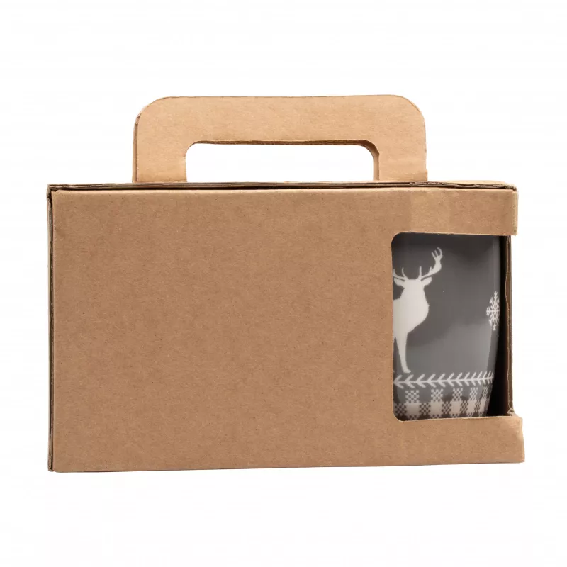 Zestaw 2 świątecznych kubków porcelanowych 300 ml ANKARA - wielokolorowy (2536mc)