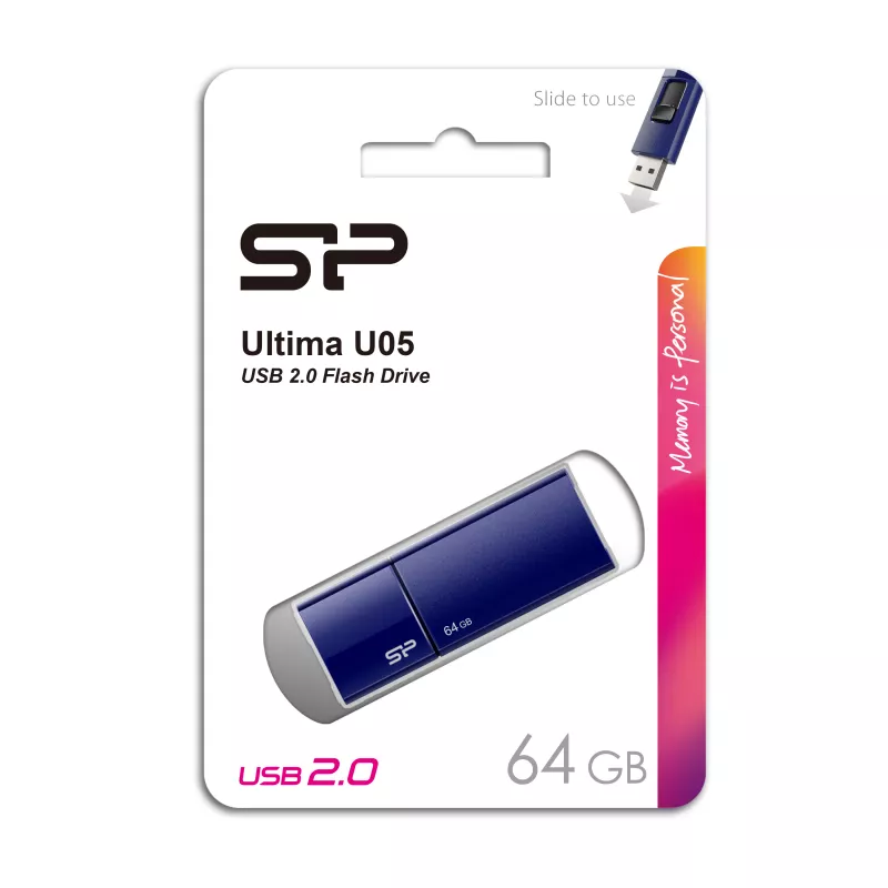 Pendrive Ultima U05, 32GB 2.0 Silicon Power - niebieski (EG814404 64GB)