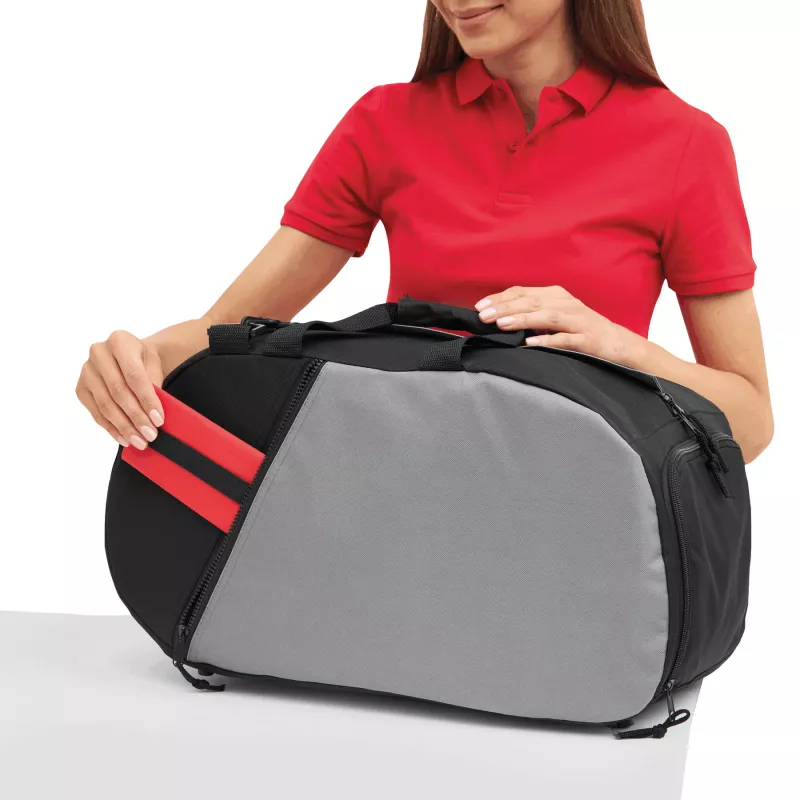 Mała torba sportowa - czarny, szary (56-0805101)