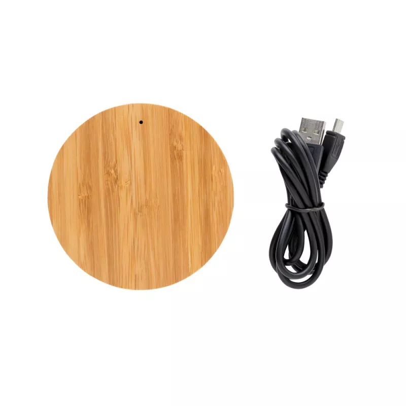 Bambusowa ładowarka bezprzewodowa 5W Bamboo X - brązowy (P308.279)