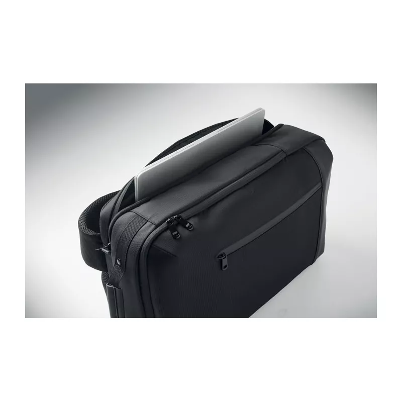 Plecak na laptop 15" z żakardem 15 l BOSTON - Czarny (MO3226-03)