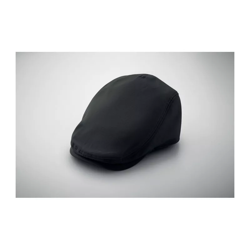 Czapka kaszkiet z bawełny twill 235 g/m² FLAT PEAK - Czarny (MO2850-03)