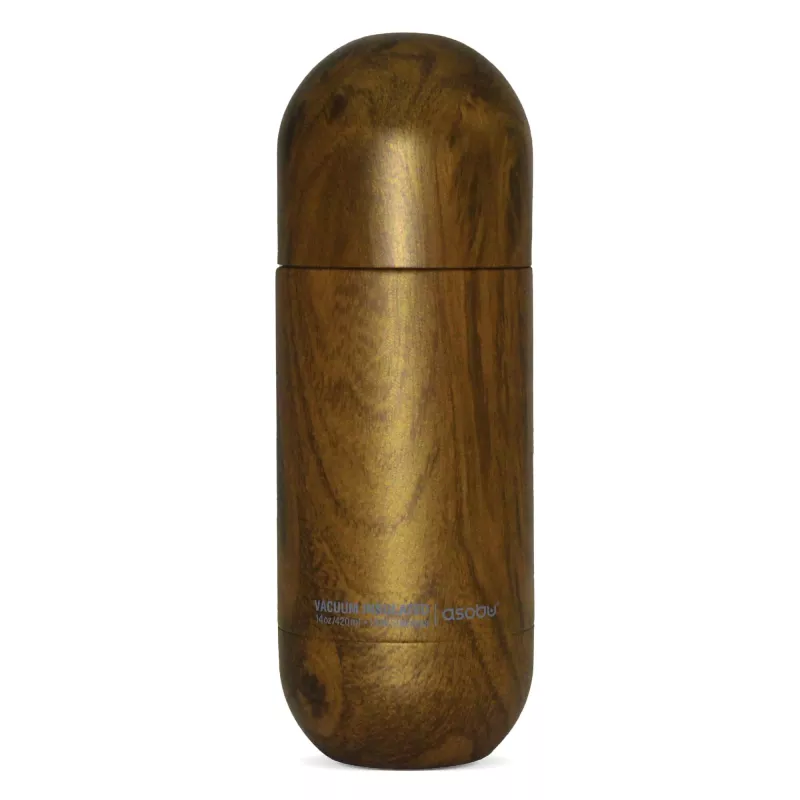 Termos Garrafa Asobu Orb wygląd drewna 500 ml - drewniany (LT55506-N0093)