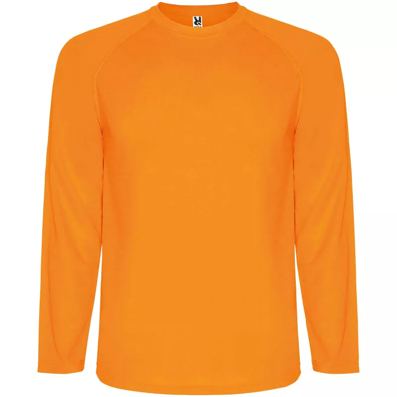 Dziecięca koszulka sportowa Montecarlo z długim rękawem - Fluor Orange (K0415-FLORANGE)