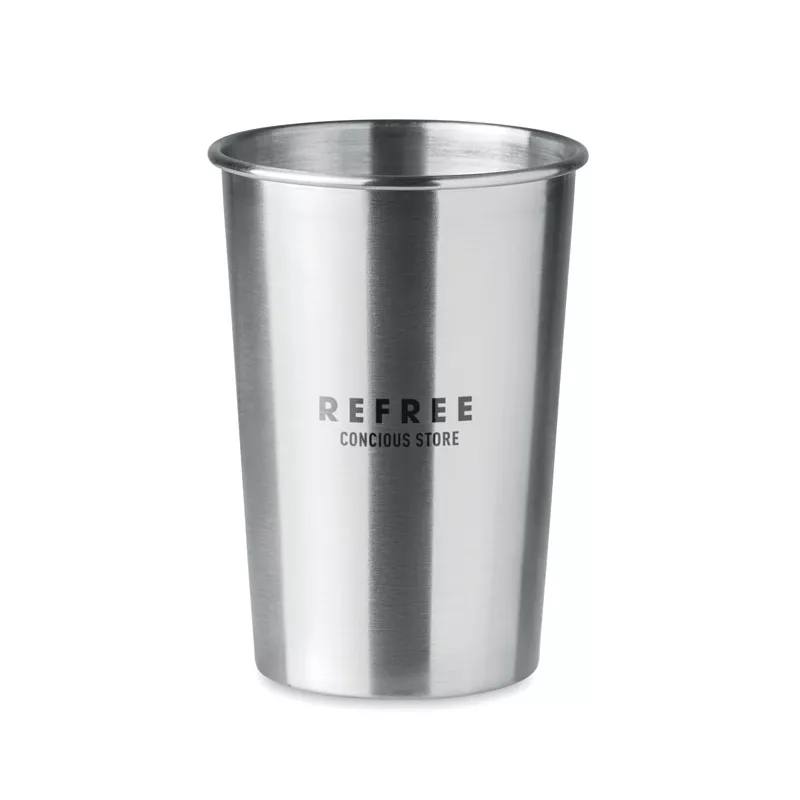 Kubek stalowy jednościenny 350 ml BONGO - Srebrny Mat (MO6362-16)