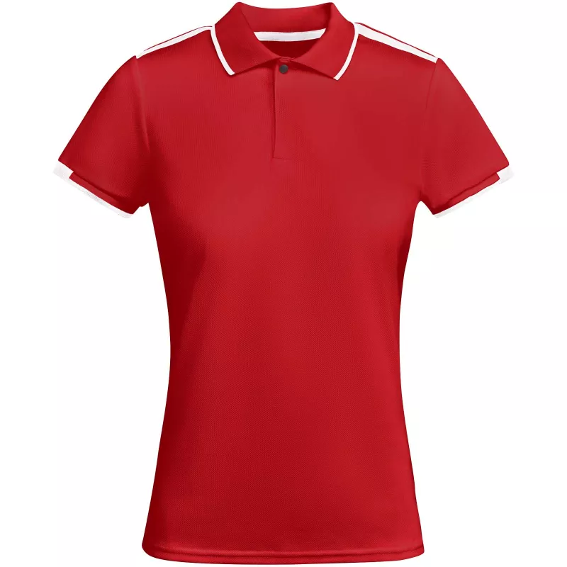 Tamil sportowa koszulka damska polo z krótkim rękawem - Biały-Czerwony (R0409-RED-WHITE)