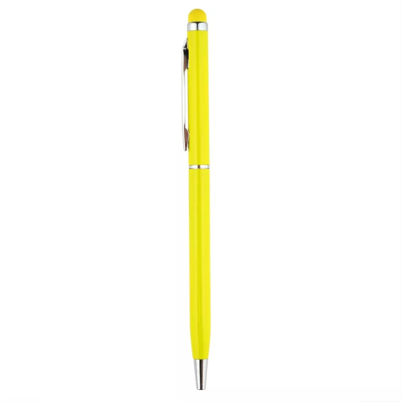 Długopis metalowy błyszczący z  touch pen-em | Raymond - żółty (V1660-08)