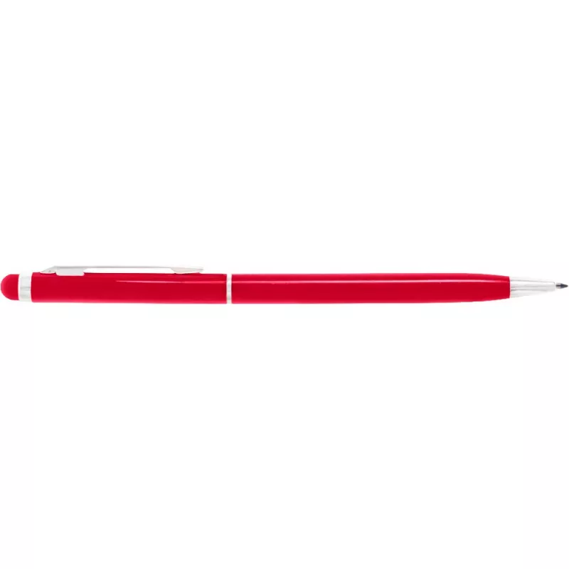 Długopis metalowy błyszczący z  touch pen-em | Raymond - czerwony (V1660-05)