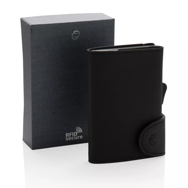 Etui na karty kredytowe i portfel C-Secure, ochrona RFID - czarny, srebrny (P850.511)