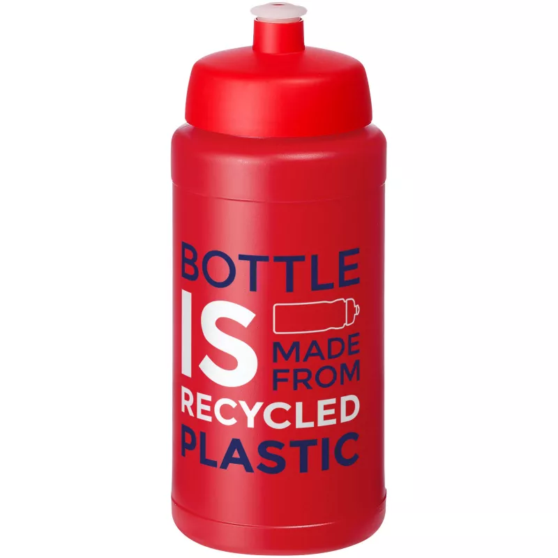 Baseline 500 ml butelka sportowa z recyklingu - Czerwony-Czerwony (21044492)