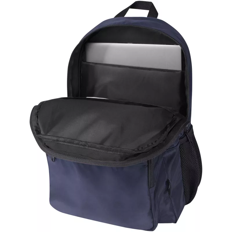 Trend Plus plecak na laptopa o przekątnej 15-cali o pojemności 20 l wykonany z materiałów z recyklingu z certyfikatem GRS - Granatowy (13008655)
