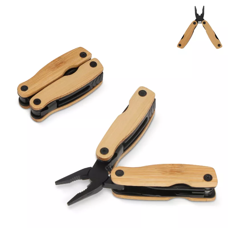 Multi-tool Bamboo 12 funkcji - czarny (LT93410-N0002)