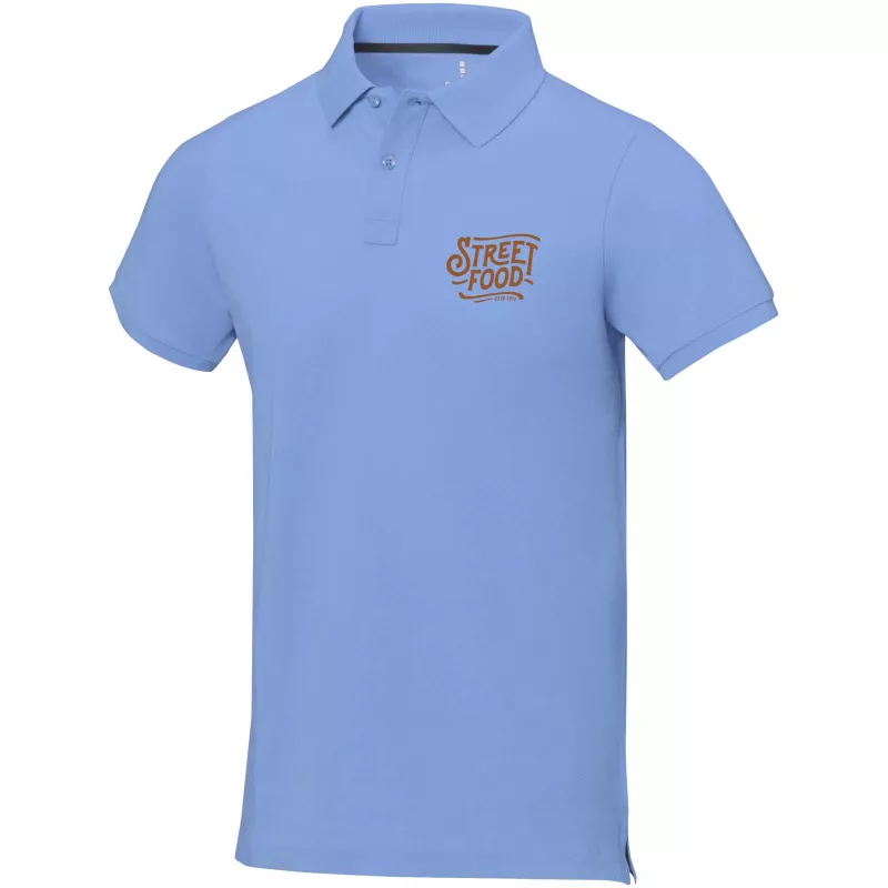 Męskie polo Calgary z krótkim rękawem - Jasnoniebieski (38080-L BLUE)