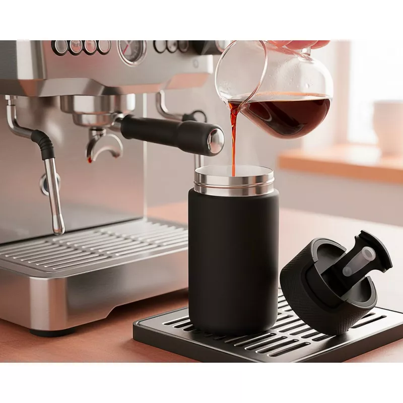 Kubek termiczny 400 ml Air Gifts z ceramiką w środku | Nabila - czarny (VA050-03)