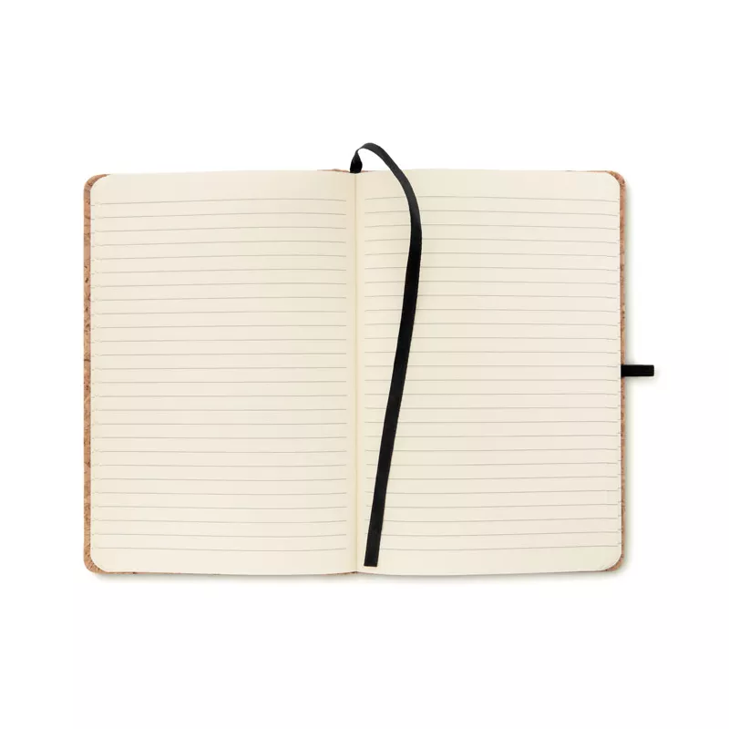 Notes A5 w korkowej okładce 96 kartek w linię SUBER - Czarny (MO9623-03)