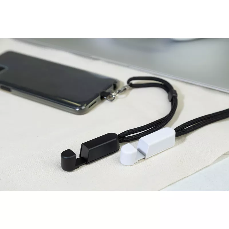 CuffStand Opaska na nadgarstek z uchwytem na telefon komórkowy RPET - biały (AP800804-01)