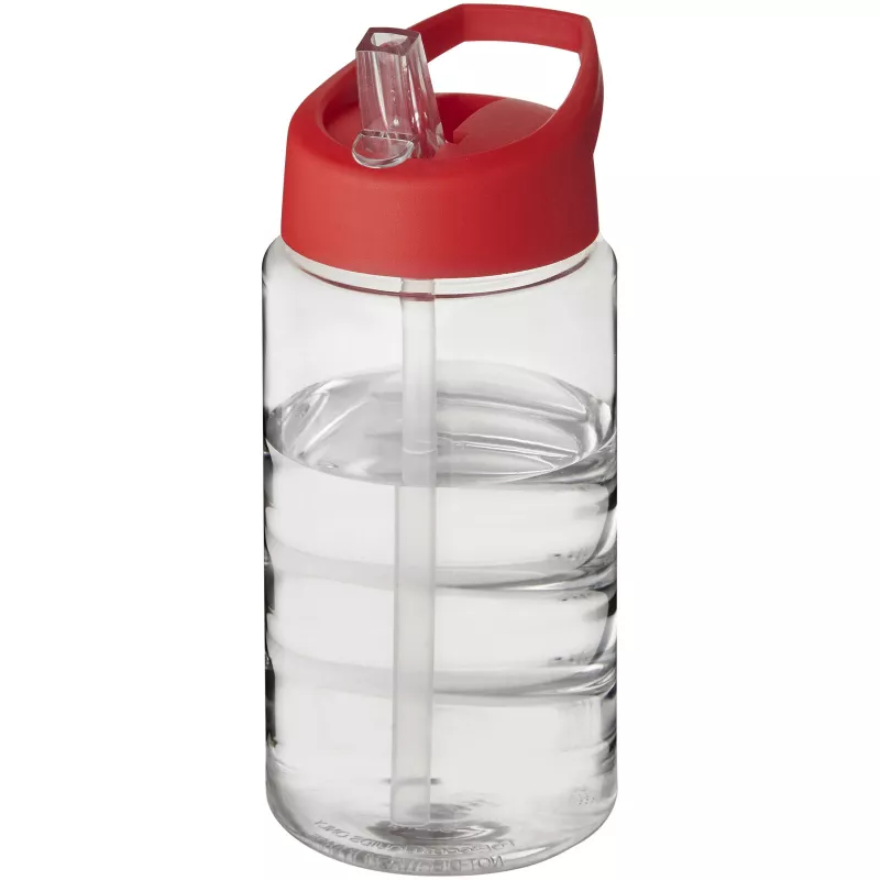 Bidon H2O Bop o pojemności 500 ml z wieczkiem z dzióbkiem - Czerwony-Przezroczysty (21088310)