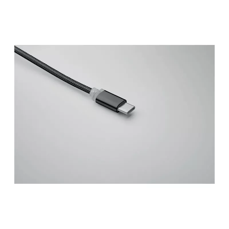 Kabel do ładowania 4 w 1 z brelokiem BLUE - Czarny (MO2141-03)