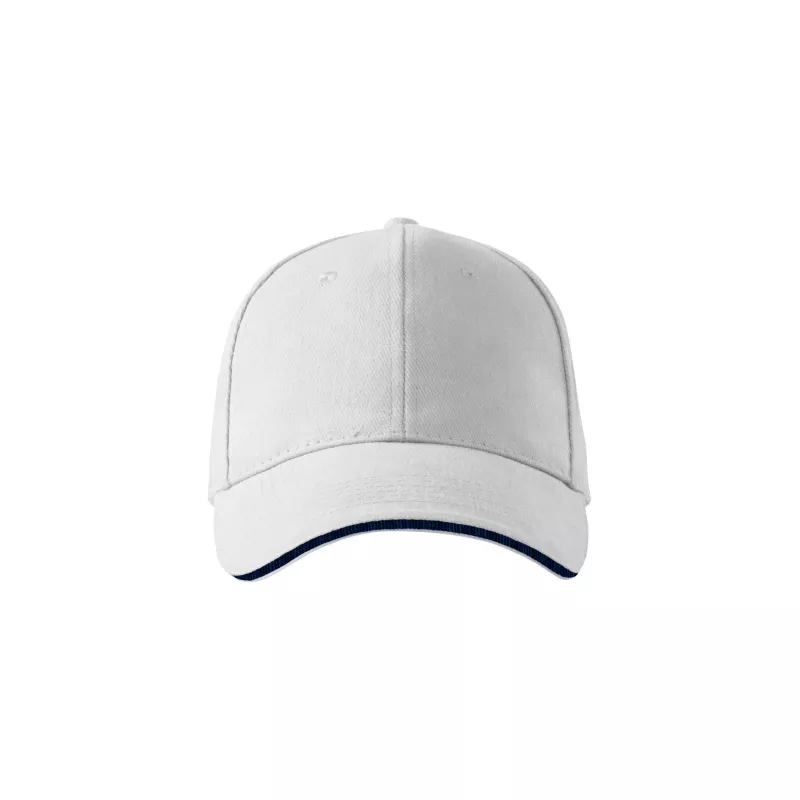Reklamiowa czapka z daszkiem Malfini SANDWICH 6P 306 - Biały (ADLER306-BIAłY)