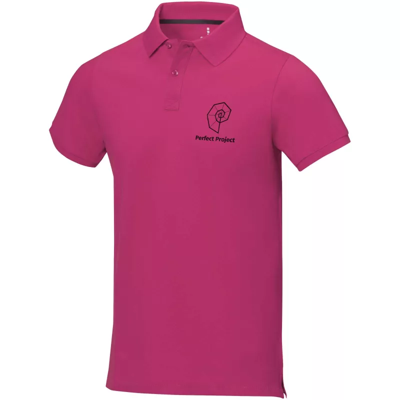 Męskie polo Calgary z krótkim rękawem - Magenta (38080-MAGENTA)
