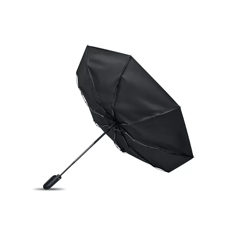 Parasol składany wiatroodporny 21" z RPET UMKRAB - Czarny (MO2692-03)