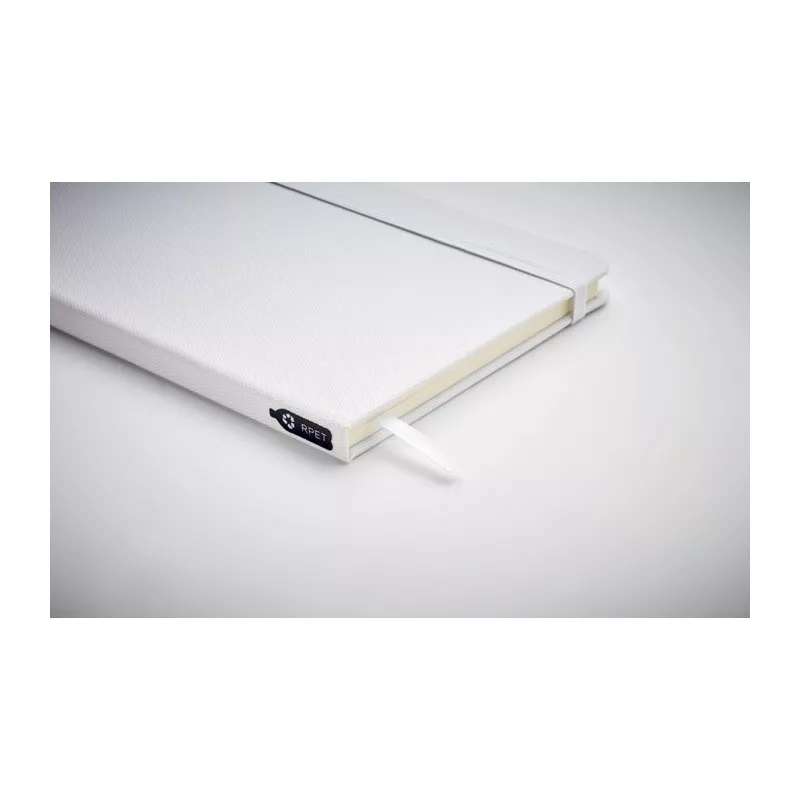Notes A5 w okładce z RPET 80 kartek w linię NOTE RPET - Bialy (MO9966-06)