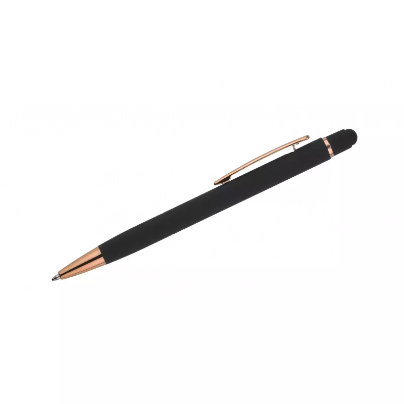 Długopis aluminiowy DIORI w wykończeniem soft touch - czarny (19089-02)