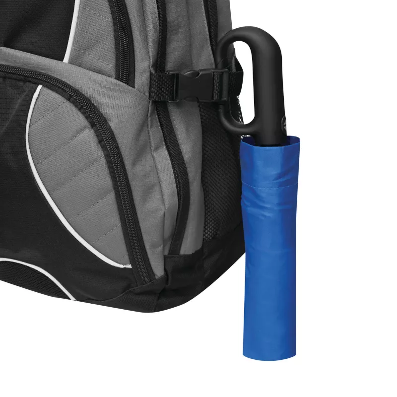 Automatyczna, wiatroodporna parasolka kieszonkowa z pokrowcem w dopasowanym kolorze - niebieski (56-0101504)