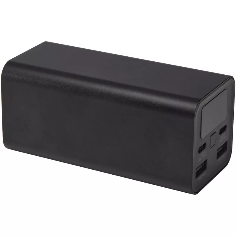 Acamar powerbank do laptopa o pojemności 20 000 mAh i mocy 70 W z aluminium z recyklingu - Czarny (12444090)