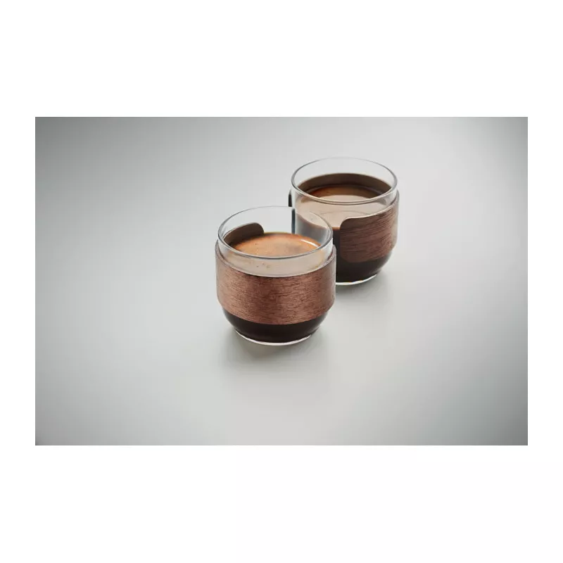 Zestaw 2 szklanek borokrzemowych 120 ml BOGOTA SET - Drewna (MO3197-40)